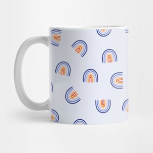 Blue and Orange Rainbow Pattern Mug